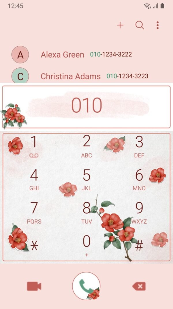 Samsung Themes: ❤️Mun❤️ Elegant Camellia ~❤️ Premium Theme with delicate red camellia branch - Image 3
