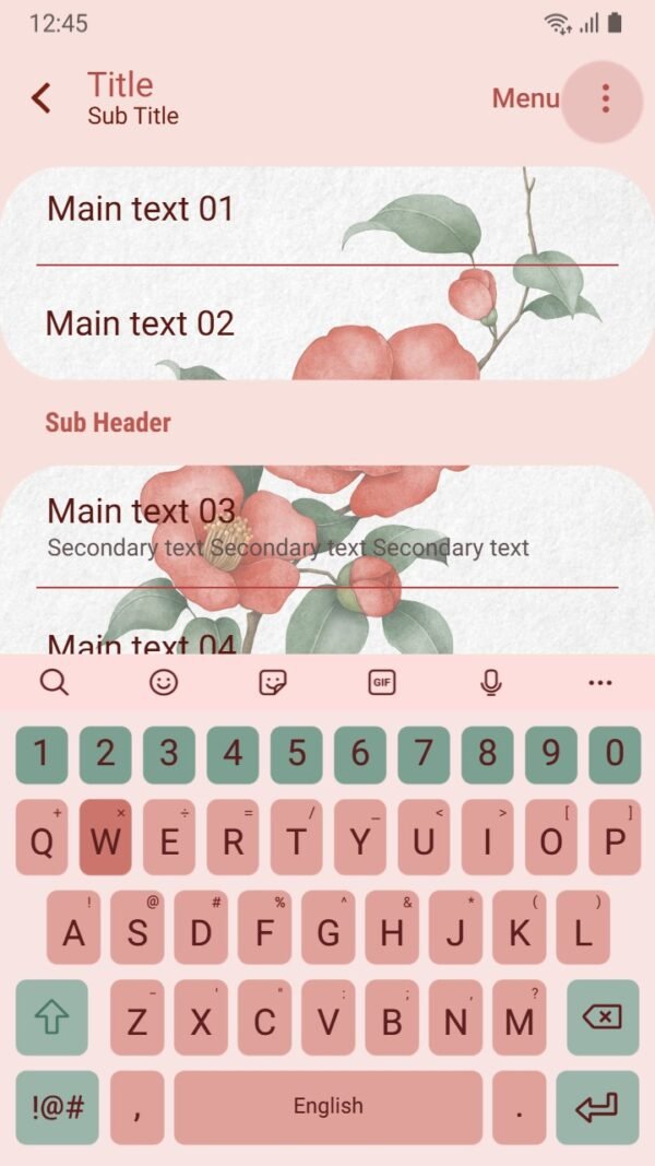 Samsung Themes: ❤️Mun❤️ Elegant Camellia ~❤️ Premium Theme with delicate red camellia branch - Image 6
