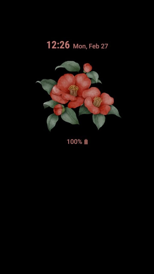 Samsung Themes: ❤️Mun❤️ Elegant Camellia ~❤️ Premium Theme with delicate red camellia branch - Image 7
