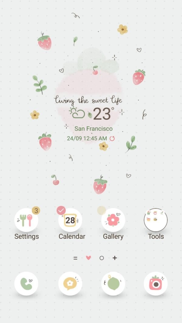 Samsung Themes: ❤️Mun❤️ Strawberry Dreams ~❤️ Premium Theme Enjoy the sweetness of life.