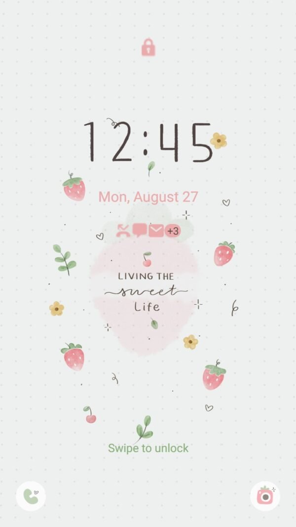 Samsung Themes: ❤️Mun❤️ Strawberry Dreams ~❤️ Premium Theme Enjoy the sweetness of life. - Image 2