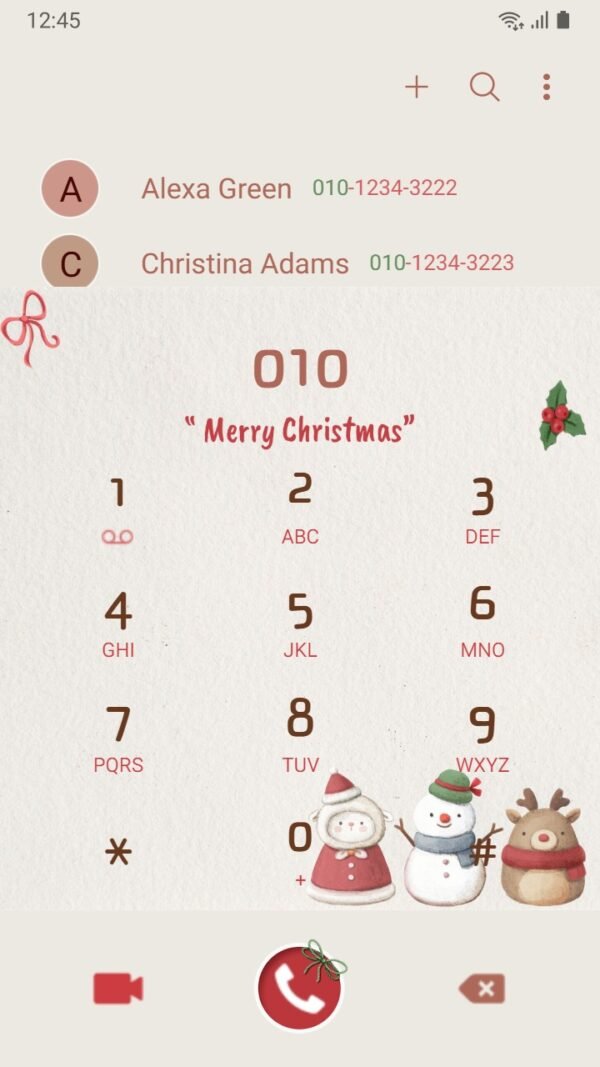 Samsung Themes: ❤️Mun❤️ Christmas Friends ~❤️ Premium Theme adorable snowman, reindeer, and Santa - Image 3