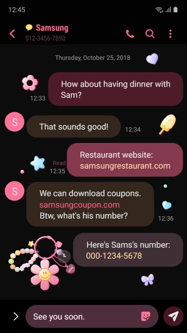 Samsung Themes: ❤️Mun❤️ Night Charm ~❤️ Premium Theme with vibrant charms shining in the dark - Image 4