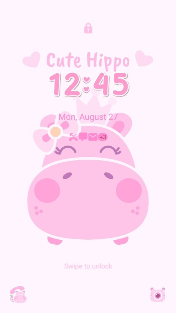 Samsung Themes: ❤️Mun❤️ Hippo Cutie ~❤️ Premium Theme bring smiles with this cute hippo - Image 2