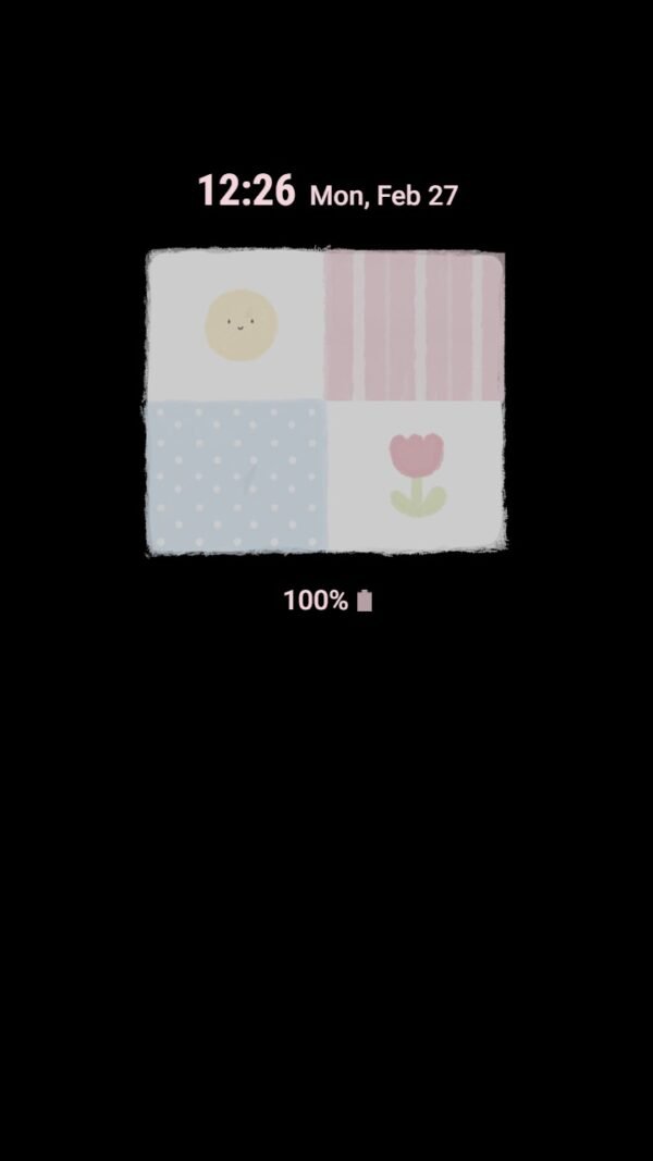 Samsung Themes: ❤️Mun❤️ Patchwork Pastels ~❤️ Premium Theme soft pastel patchwork pattern with playful icons for a cheerful - Image 7