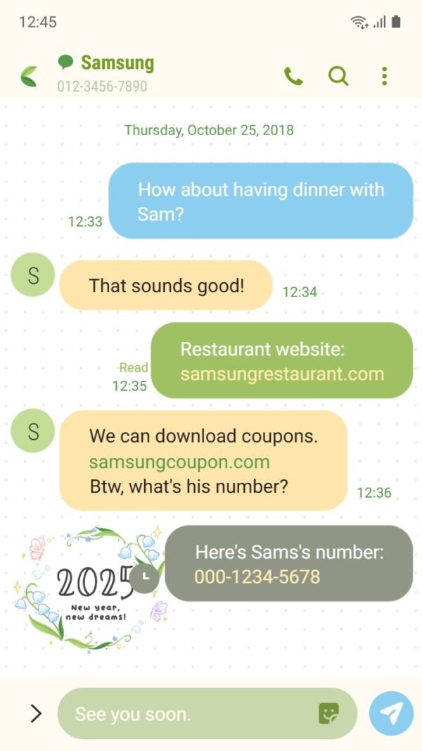 Samsung Themes: ❤️Mun❤️ New Year Dreams ~❤️ Premium Theme welcome 2025 with fresh dreams and floral elegance - Image 4