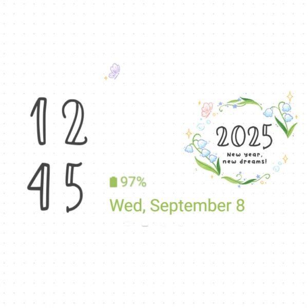 Samsung Themes: ❤️Mun❤️ New Year Dreams ~❤️ Premium Theme welcome 2025 with fresh dreams and floral elegance - Image 8