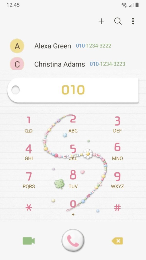 Samsung Themes: ❤️Mun❤️ Sweet Bracelet ~❤️ Premium Theme with colorful beads, stars, and clovers in a joyful design - Image 3