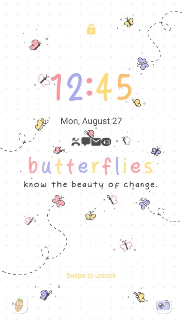 Samsung Themes: ❤️Mun❤️ Butterfly Bliss ~❤️ Premium Theme celebrate the beauty of change with pastel butterflies - Image 2