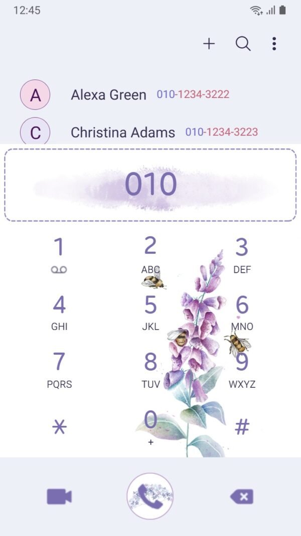 Samsung Themes: ❤️Mun❤️ Floral Nectar ~❤️ Premium Theme a delicate lavender flower with buzzing bees - Image 3