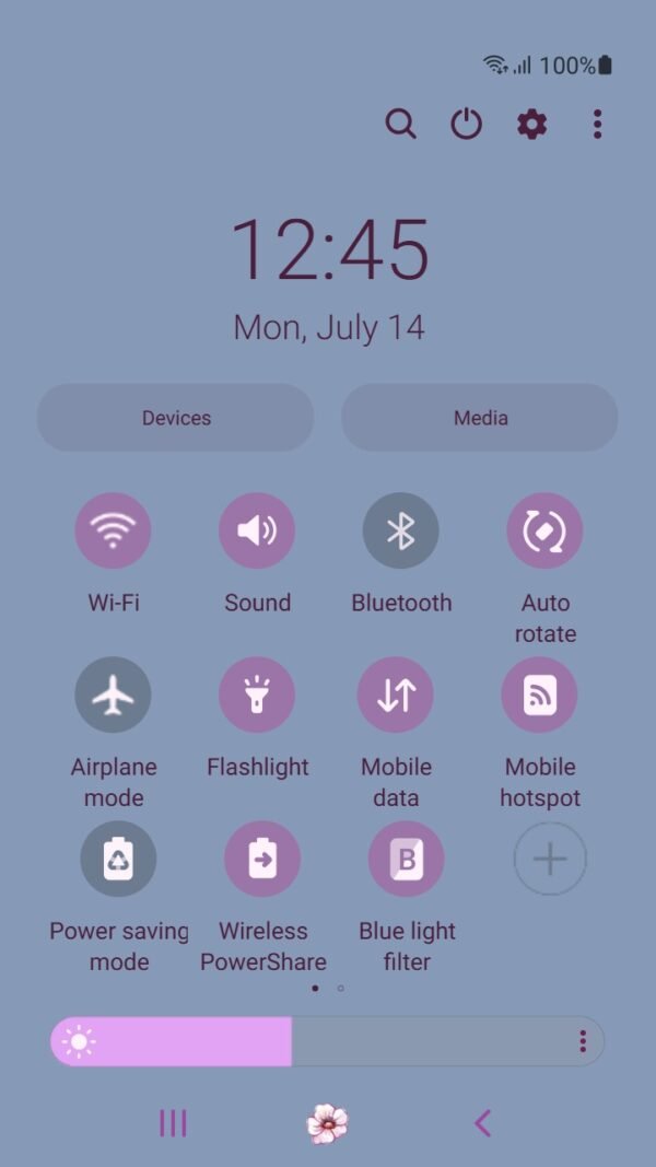 Samsung Themes: ❤️Mun❤️ Floral Nectar ~❤️ Premium Theme a delicate lavender flower with buzzing bees - Image 5