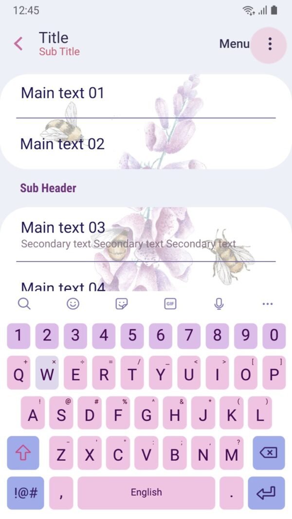 Samsung Themes: ❤️Mun❤️ Floral Nectar ~❤️ Premium Theme a delicate lavender flower with buzzing bees - Image 6