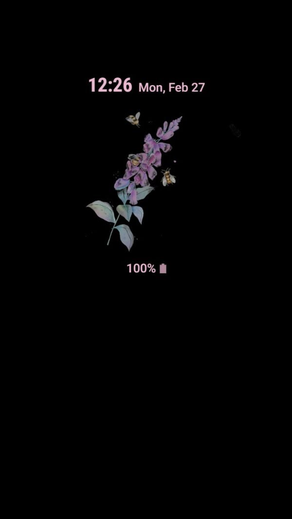 Samsung Themes: ❤️Mun❤️ Floral Nectar ~❤️ Premium Theme a delicate lavender flower with buzzing bees - Image 7