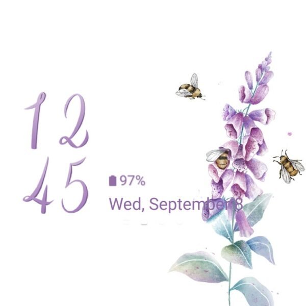 Samsung Themes: ❤️Mun❤️ Floral Nectar ~❤️ Premium Theme a delicate lavender flower with buzzing bees - Image 8