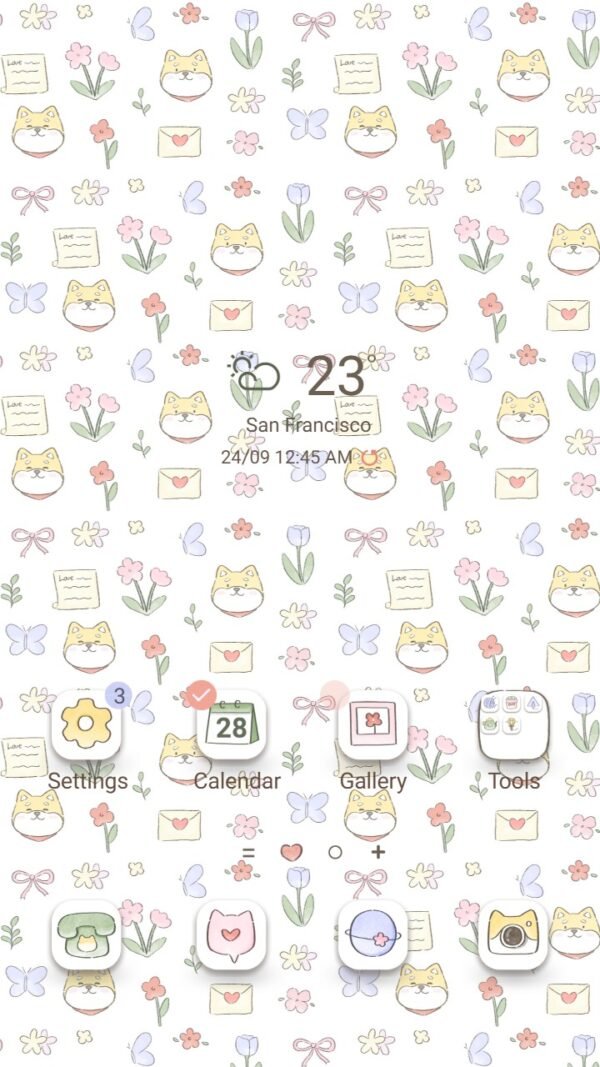 Samsung Themes: ❤️Mun❤️ Floral Harmony ~❤️ Premium Theme delicate patterns for a charming vibe
