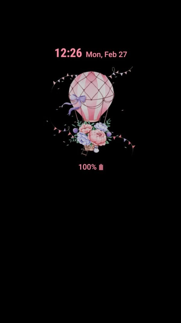 Samsung Themes: ❤️Mun❤️ Floral Hot Air Escape ~❤️ Premium Theme soar to dreamy heights with a floral-adorned hot air balloon - Image 7