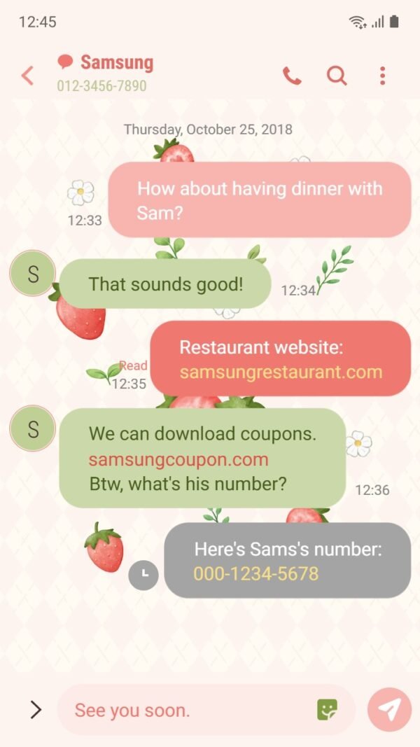 Samsung Themes: ❤️Mun❤️ Strawberry vibes ~❤️ Premium Theme a refreshing of strawberry and tropical fruits - Image 4
