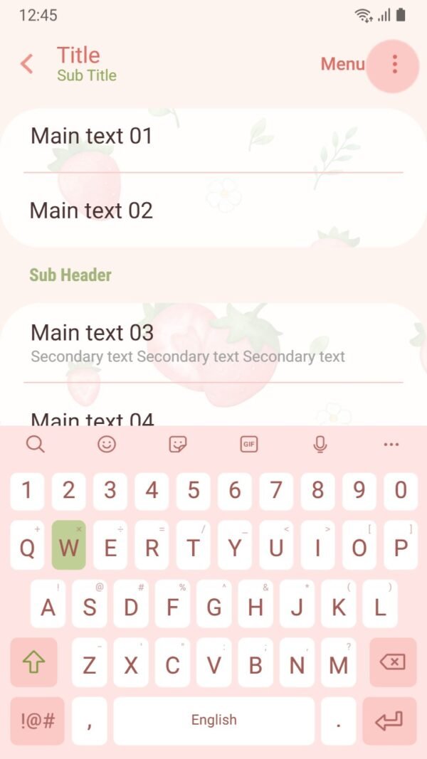 Samsung Themes: ❤️Mun❤️ Strawberry vibes ~❤️ Premium Theme a refreshing of strawberry and tropical fruits - Image 6