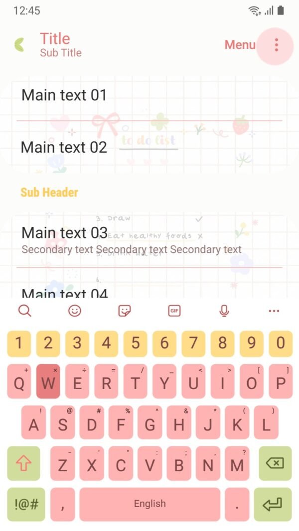 Samsung Themes: ❤️Mun❤️ Note List ~❤️ Premium Theme to do items are noted down in lovely detail. - Image 6