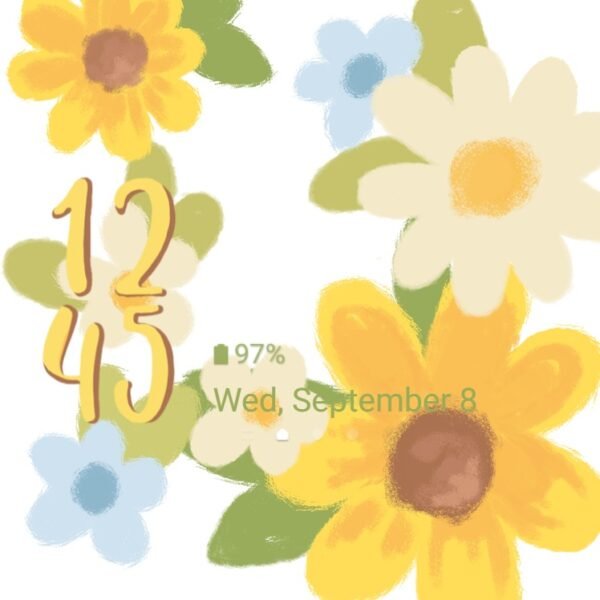 Samsung Themes: ❤️Mun❤️ Sunny Petals ~❤️ Premium Theme colorful flowers painted in watercolors - Image 8