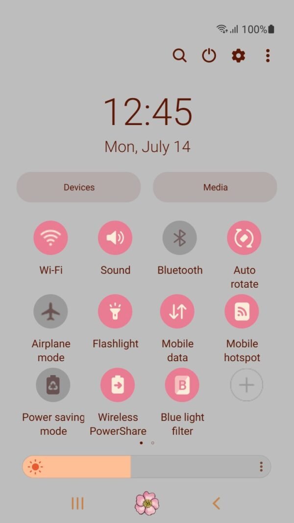 Samsung Themes: ❤️Mun❤️ Sketch Garden ~❤️ Premium Theme gentle sketch of flowers and a vibrant songbird - Image 5