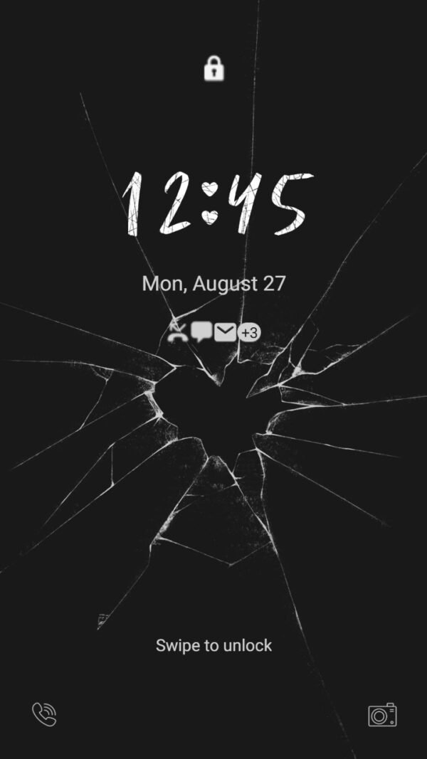 Samsung Themes: ❤️Mun❤️ Cracked Glass ~❤️ Premium Theme realistic cracks on phone - Image 2