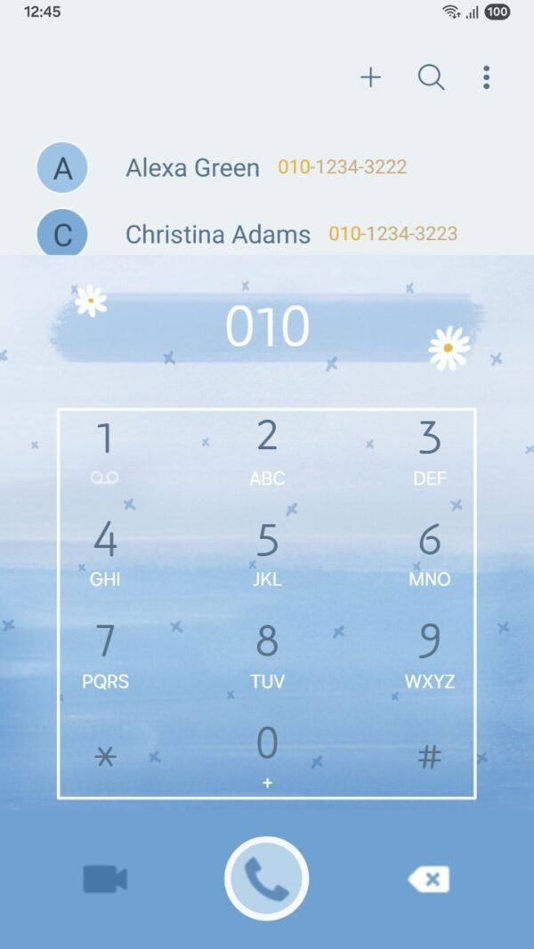 Samsung Themes: ❤️Mun❤️ Daisy Bliss ~❤️ Premium Theme soft blue daisies for a fresh look - Image 3