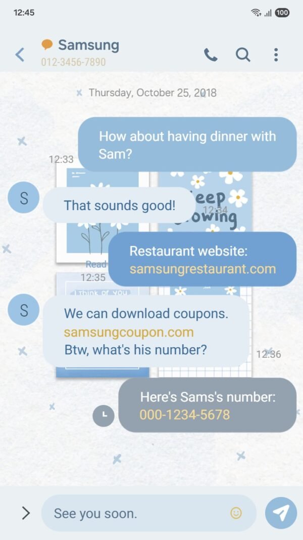 Samsung Themes: ❤️Mun❤️ Daisy Bliss ~❤️ Premium Theme soft blue daisies for a fresh look - Image 4