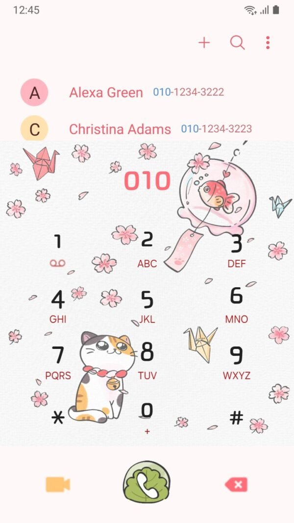 Samsung Themes: ❤️Mun❤️ Blossom Kitty ~❤️ Premium Theme a playful kitty amidst cherry blossoms - Image 3
