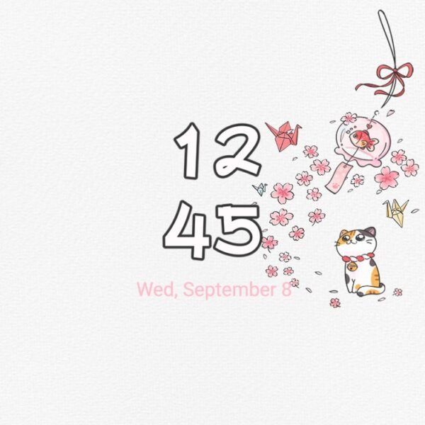 Samsung Themes: ❤️Mun❤️ Blossom Kitty ~❤️ Premium Theme a playful kitty amidst cherry blossoms - Image 8