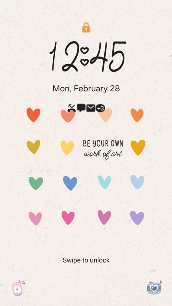 Samsung Themes: ❤️Mun❤️ Heartful Art ~❤️ Premium Theme embrace art with colorful hearts - Image 2