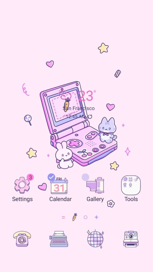 Samsung Themes: ❤️Mun❤️ Pastel Playtime ~❤️ Premium Theme Adorable gaming vibes with pastel animals