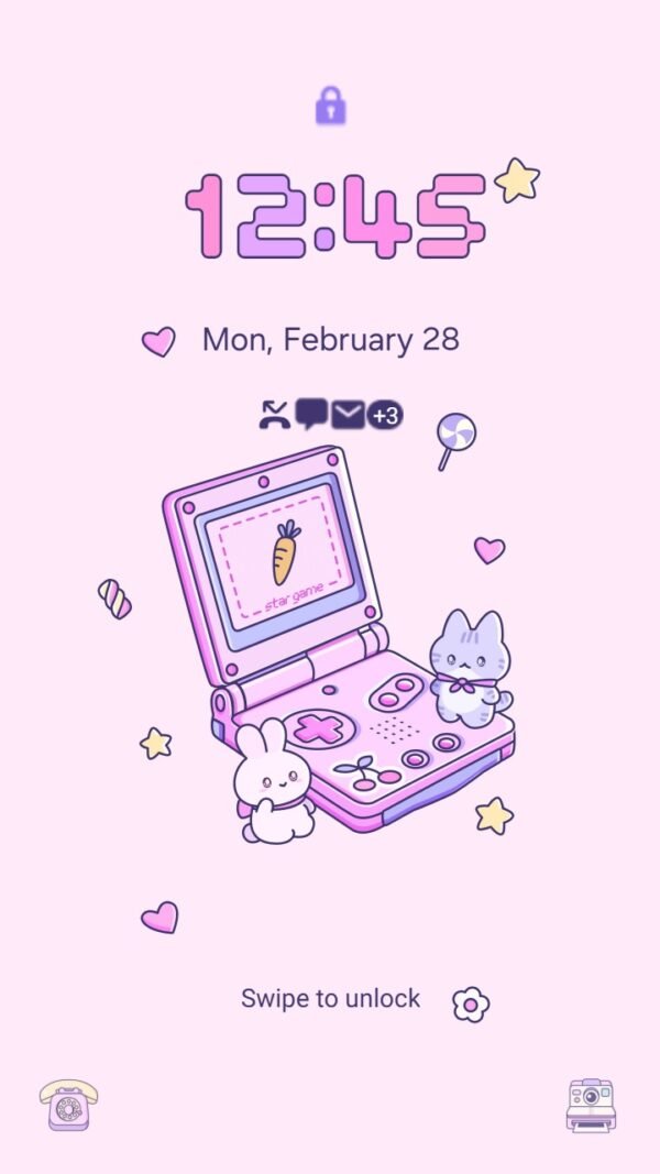 Samsung Themes: ❤️Mun❤️ Pastel Playtime ~❤️ Premium Theme Adorable gaming vibes with pastel animals - Image 2