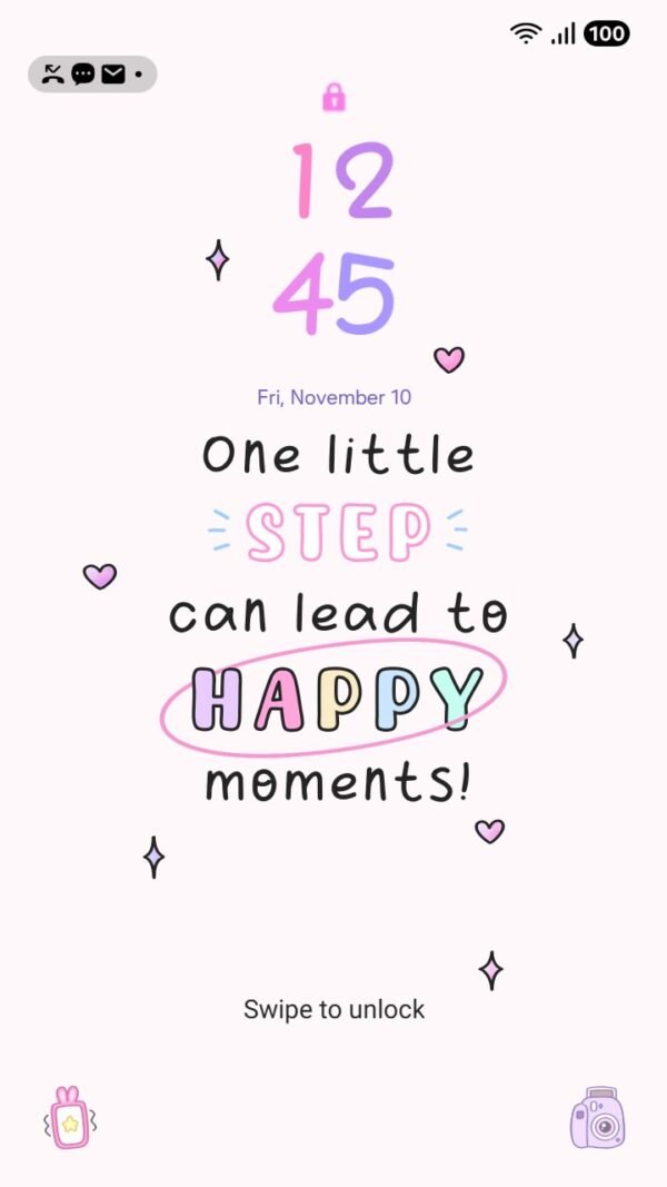 Samsung Themes: ❤️Mun❤️ Happy Steps ~❤️ Premium Theme every step takes you closer to happiness screen shot 1