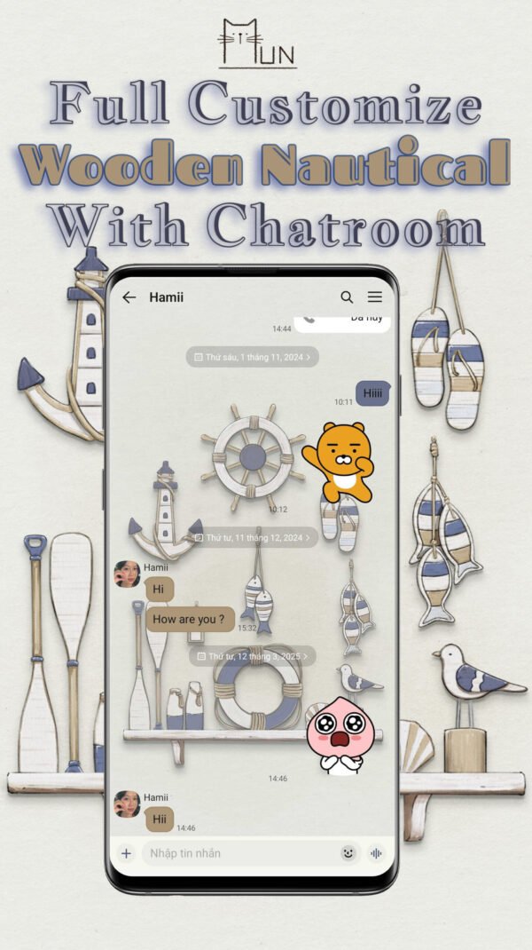 KakaoTalk Themes: Wooden Nautical screen shot 2