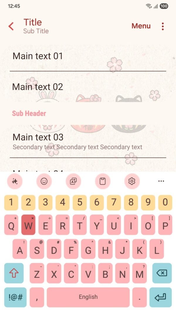 Samsung Themes: ❤️Mun❤️ Kawaii Daruma Doll ~❤️ Premium Theme with cute daruma doll and cherry blossoms screen shot 5
