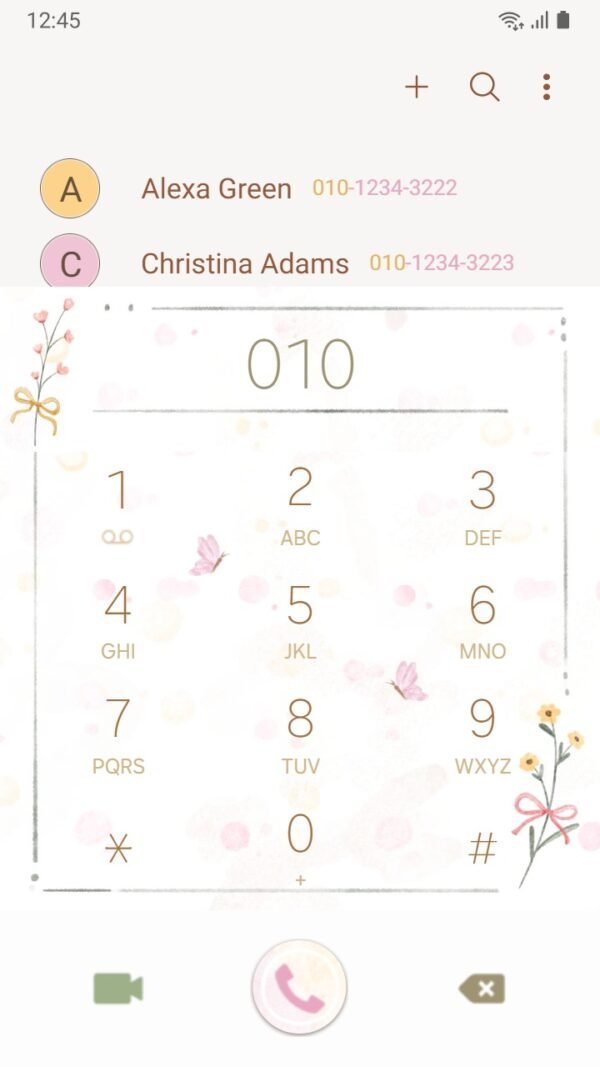 Samsung Themes: ❤️Mun❤️ Floral Whispers ~❤️ Premium Theme soft florals and bows for a peaceful vibe screen shot 2