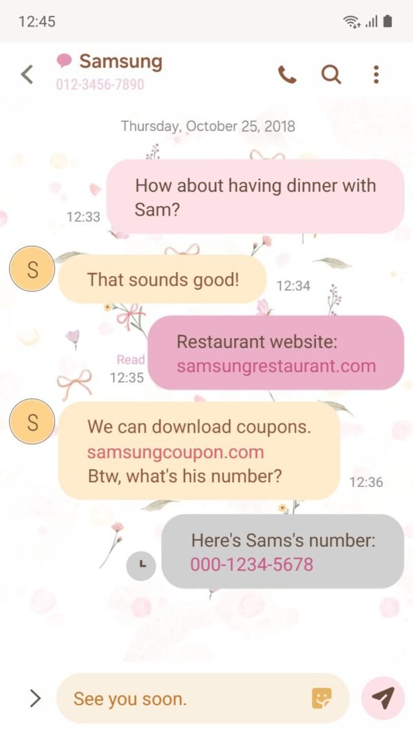 Samsung Themes: ❤️Mun❤️ Floral Whispers ~❤️ Premium Theme soft florals and bows for a peaceful vibe screen shot 3