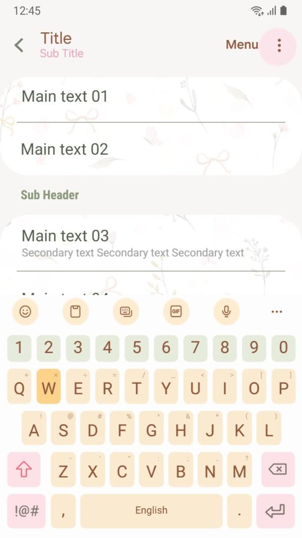 Samsung Themes: ❤️Mun❤️ Floral Whispers ~❤️ Premium Theme soft florals and bows for a peaceful vibe screen shot 5
