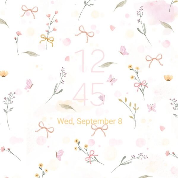 Samsung Themes: ❤️Mun❤️ Floral Whispers ~❤️ Premium Theme soft florals and bows for a peaceful vibe screen shot 7