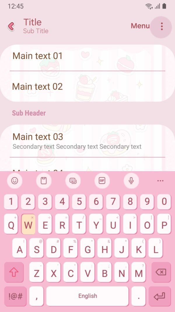 Samsung Themes: ❤️Mun❤️ Strawberry Sweetness ~❤️ Premium Theme sweet strawberry desserts for a pastel paradise screen shot 5