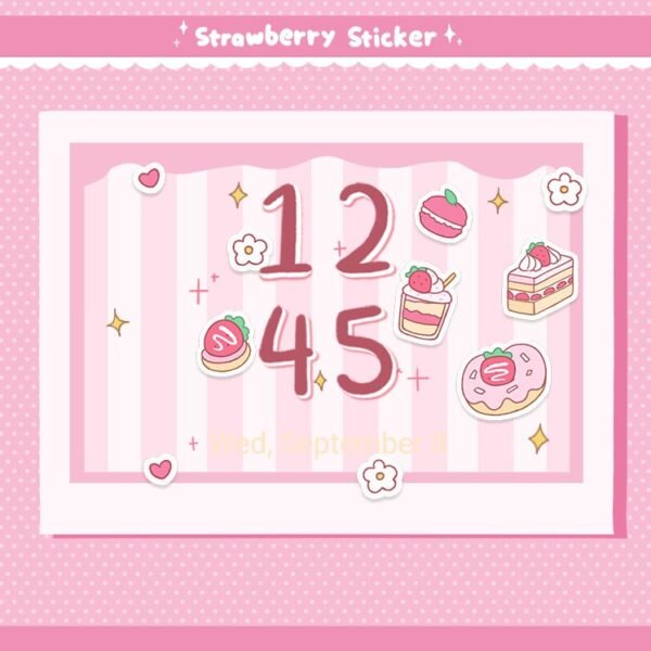Samsung Themes: ❤️Mun❤️ Strawberry Sweetness ~❤️ Premium Theme sweet strawberry desserts for a pastel paradise screen shot 7