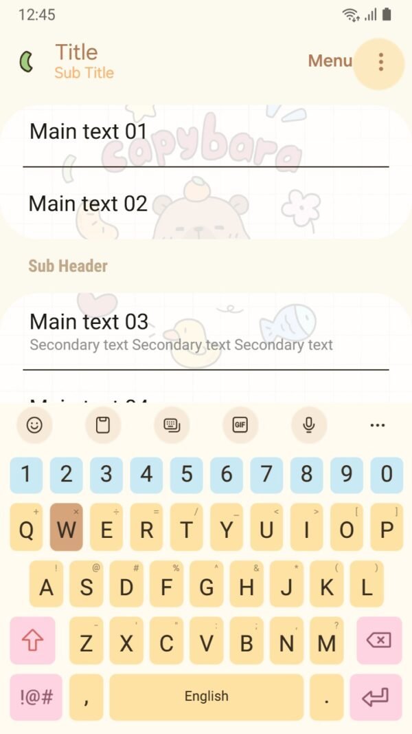 Samsung Themes: ❤️Mun❤️ Chill Capybara ~❤️ Premium Theme relax like a capybara, calm, cozy, and cute screen shot 5