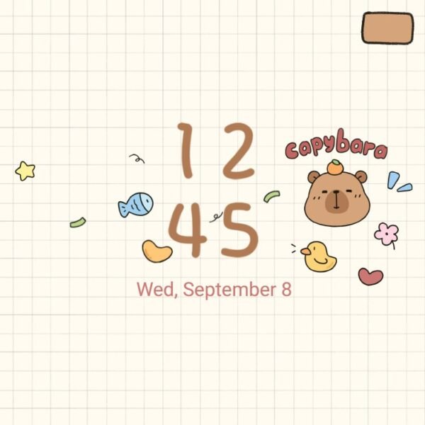 Samsung Themes: ❤️Mun❤️ Chill Capybara ~❤️ Premium Theme relax like a capybara, calm, cozy, and cute screen shot 7