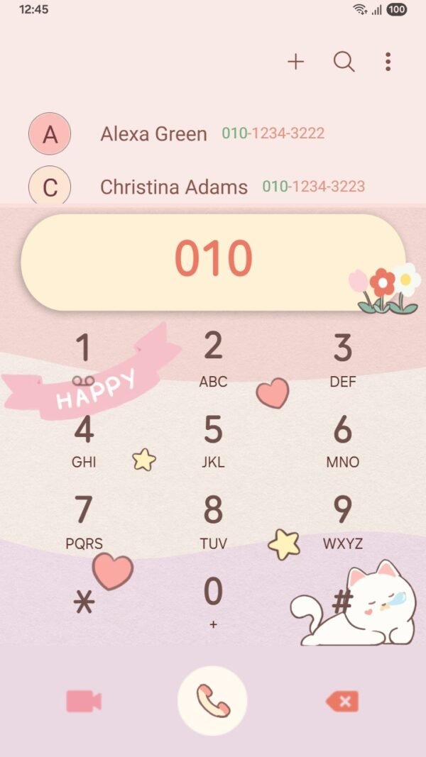 Samsung Themes: [Sim] Cheerful Cats Scenes ~ Premium Theme brighten your screen with playful pastel cats screen shot 2