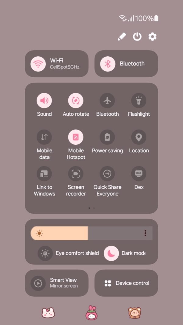 Samsung Themes: [Sim] Bunny Bear Love ~ Premium Theme sweet moments of bunny and bear affection screen shot 4