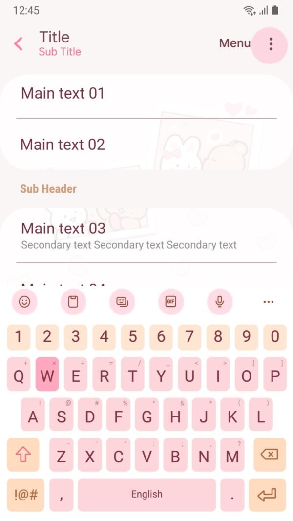 Samsung Themes: [Sim] Bunny Bear Love ~ Premium Theme sweet moments of bunny and bear affection screen shot 5