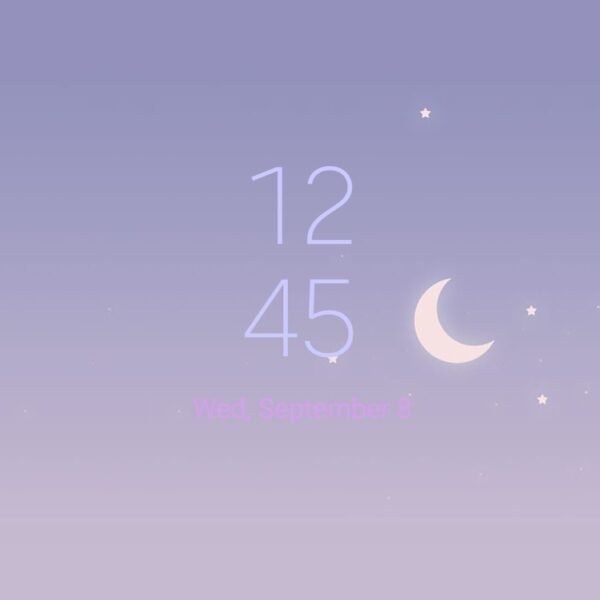 Samsung Themes: [Sim] Moonlight Glow ~ Premium Theme a dreamy purple moonlit night screen shot 7