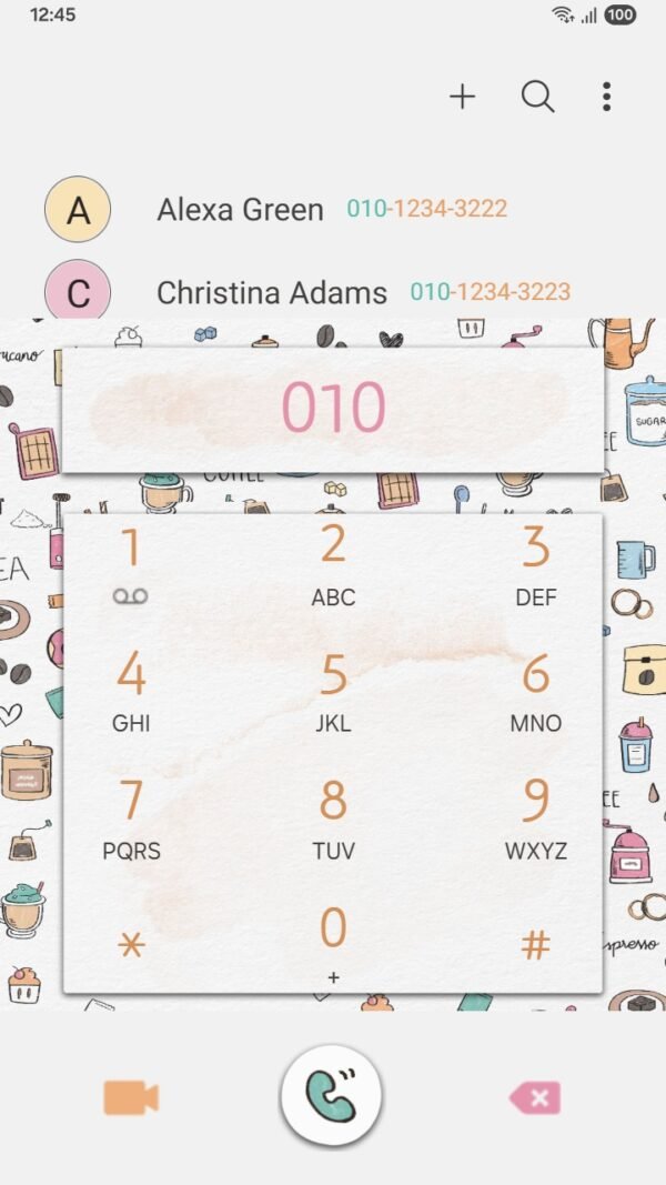 Samsung Themes: ❤️Mun❤️ Coffee Time ~❤️ Premium Theme a cozy pattern for coffee & tea lovers screen shot 2