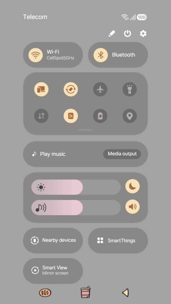 Samsung Themes: ❤️Mun❤️ Coffee Time ~❤️ Premium Theme a cozy pattern for coffee & tea lovers screen shot 4